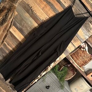 Black Spaghetti Strap silky Jumpsuit